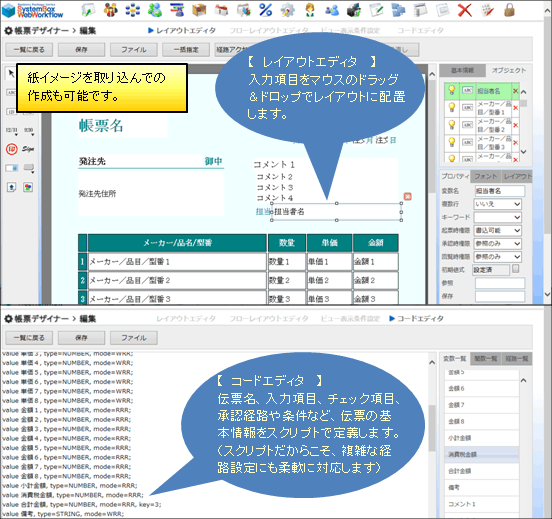 申請書入力フォームの作成